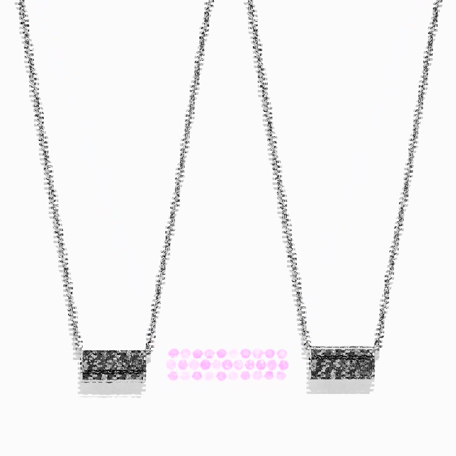 Effy Splash Sterling Silver Pink Sapphire and Ruby Necklace, 1.00 TCW