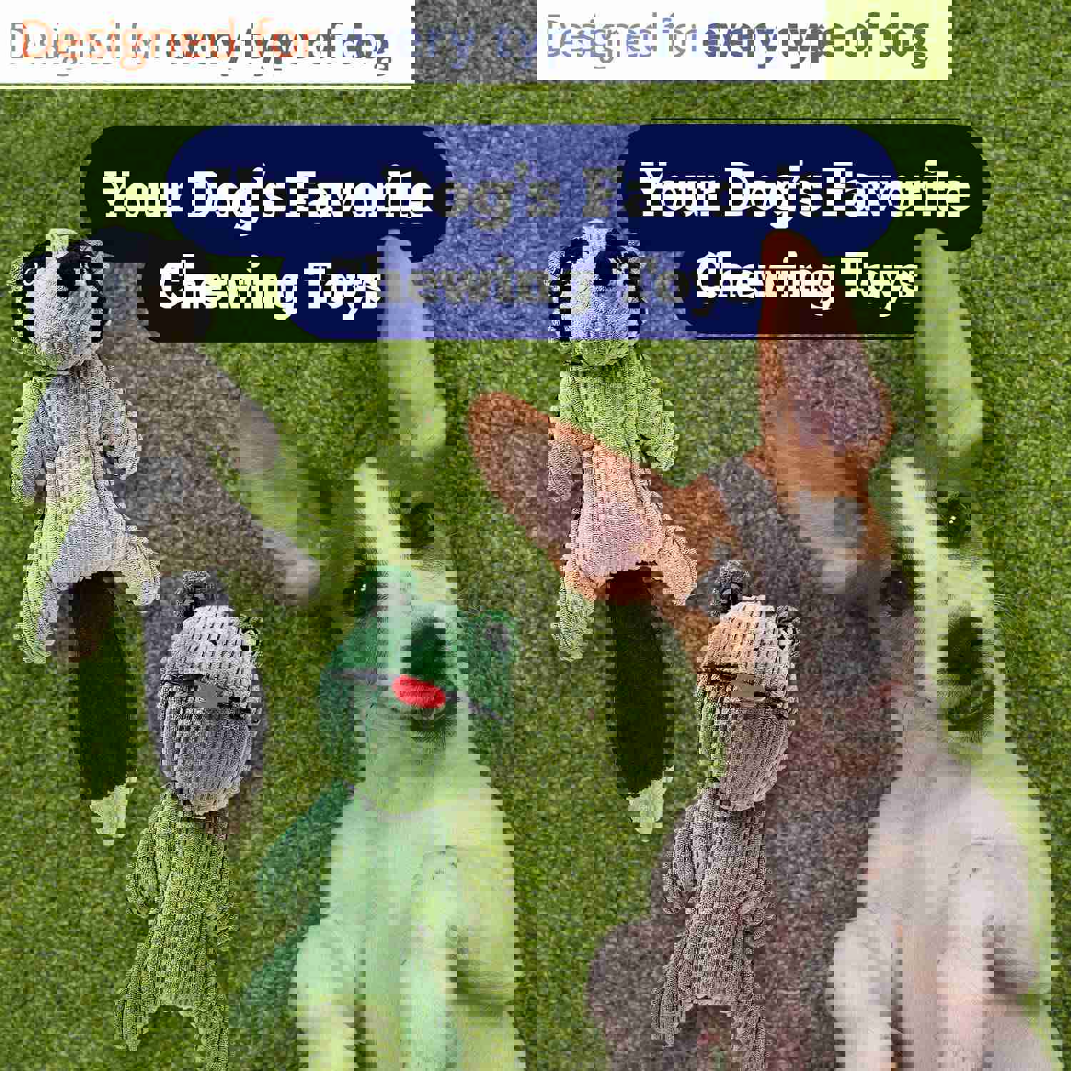 Plush Corduroy Chew Toys Set for Dogs and Puppies - Durable and Safe Pet Toy