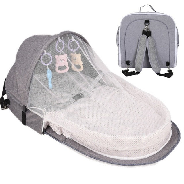 Portable Baby Bed Folding Nest Cot with Mosquito Net for Travel