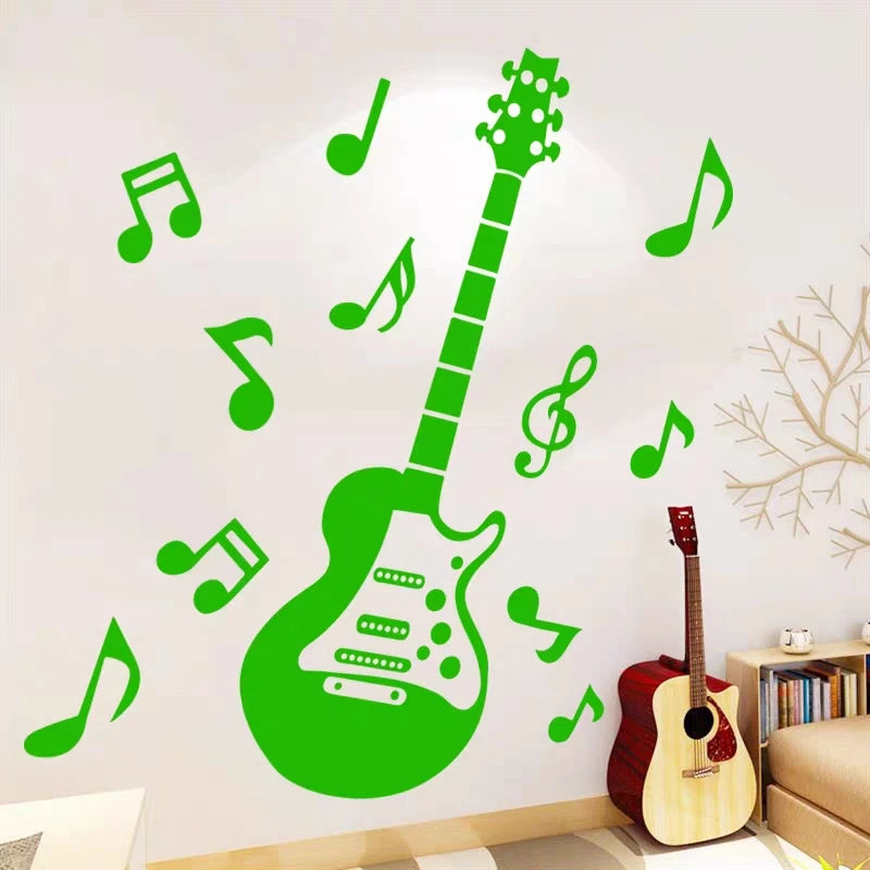 3D Acrylic Guitar Wall Stickers for Music Room, Band Practice, and Home Decor