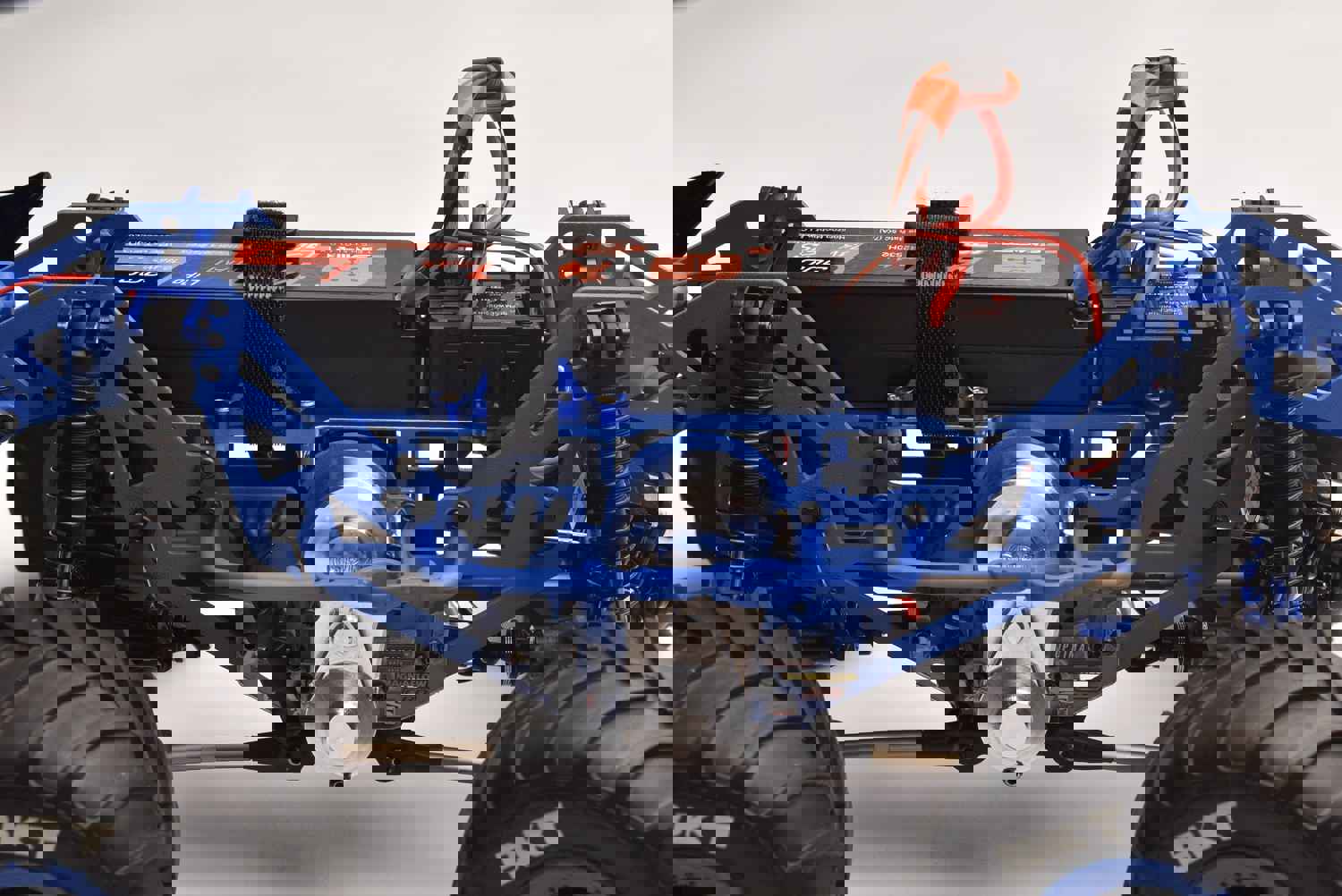 Aluminum 7075 Large Capacity Battery Compartment with ESC and Receiving Bracket for Losi 1/18 Mini LMT 4X4 Brushed Monster Truck Upgrades - Red