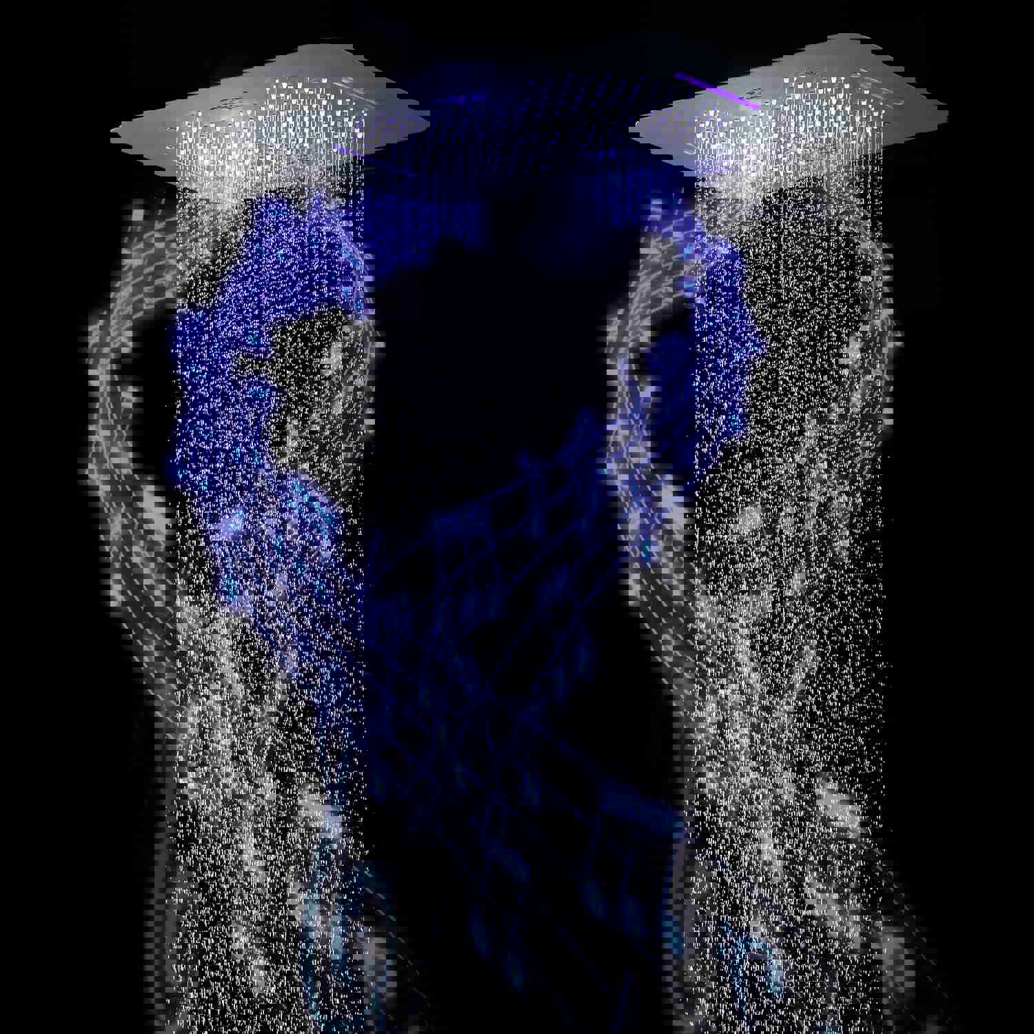 DOVI 23-Inch Luxury Complete LED Music Shower Set with Rainfall and Waterfall