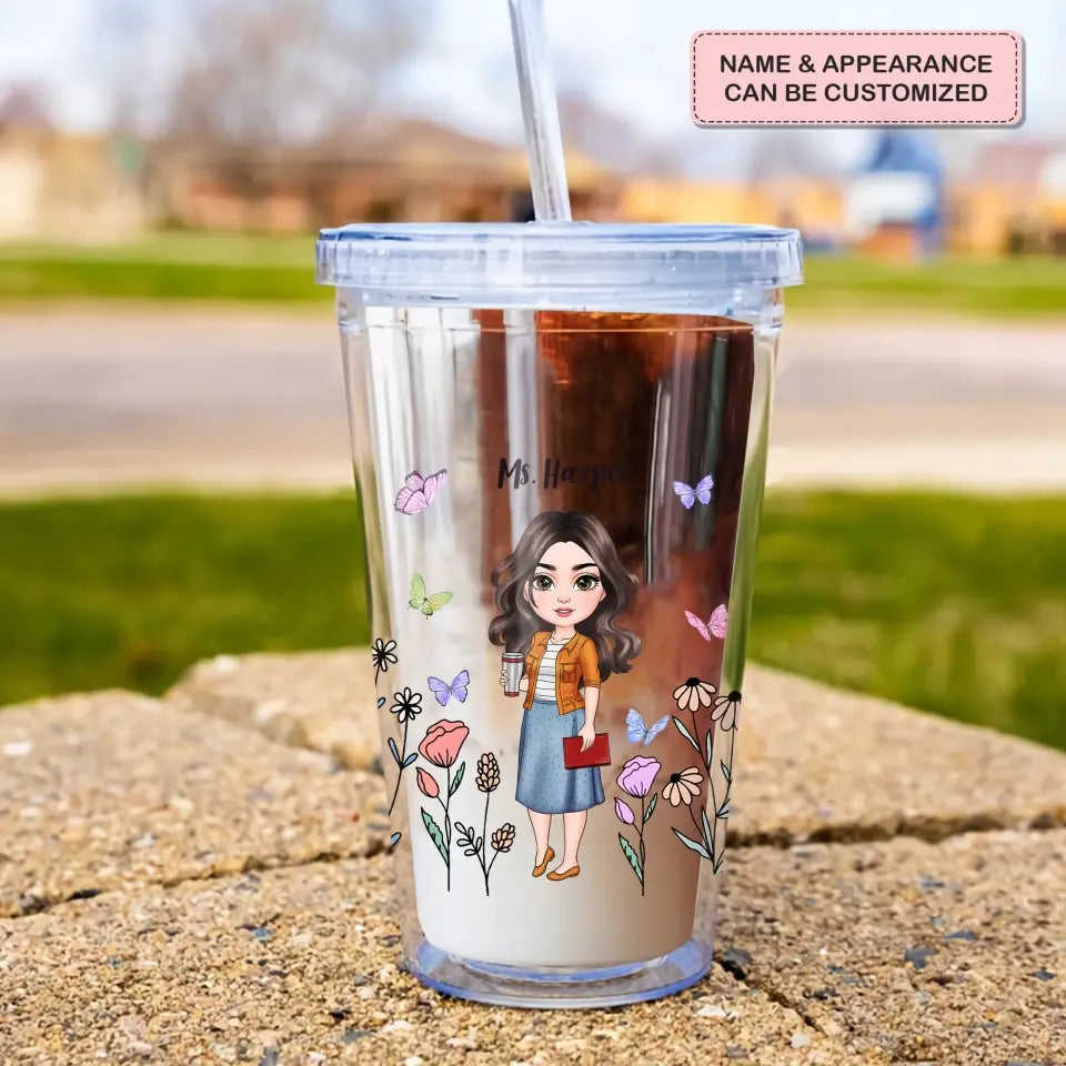 Personalized Custom Acrylic Tumbler - Ideal Gift for Teachers Day, Birthday, and Special Occasions