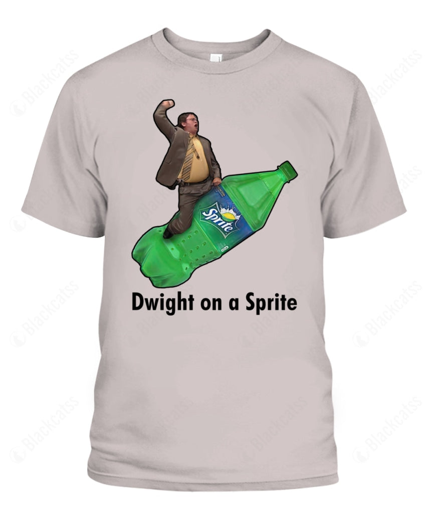 Dwight On A Sprite Custom Graphic Apparel - Unisex Cotton T-Shirt