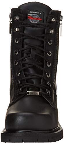 Milwaukee Motorcycle Clothing Company Trooper Leather Mens Motorcycle Boots - Black, Size 10D