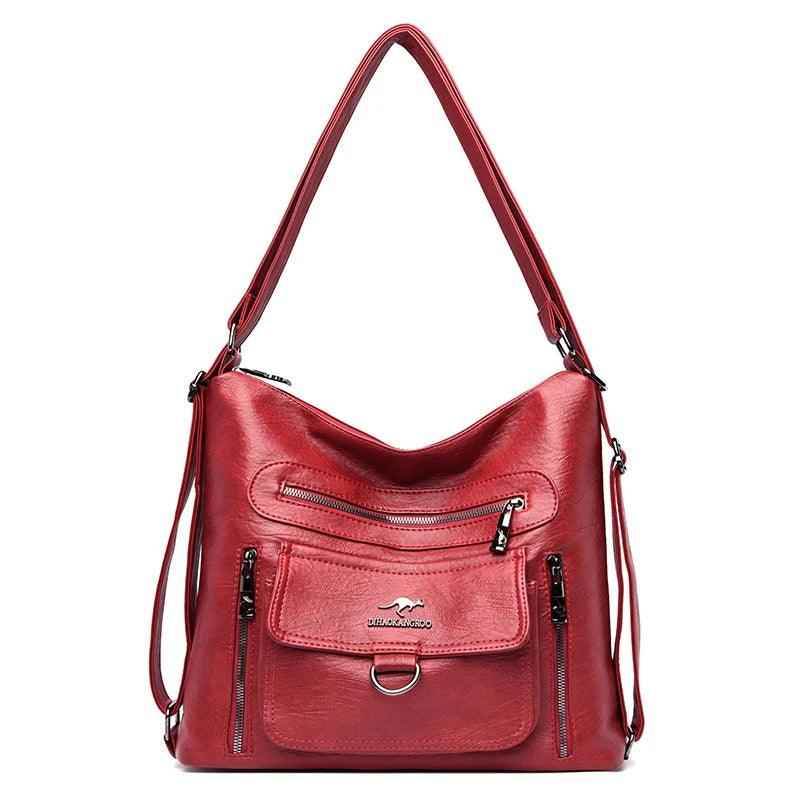 Multifunctional 3 In 1 Cool Backpack For Women - Large Capacity Leather Handbag