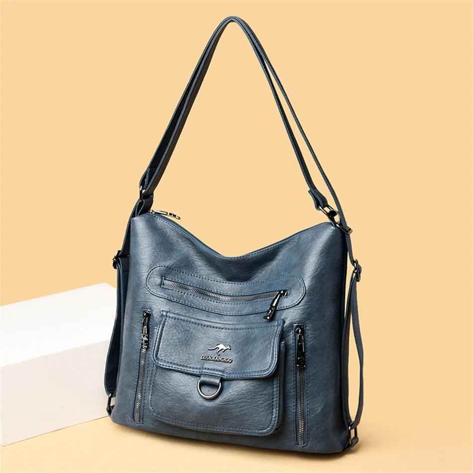 Multifunctional 3 In 1 Cool Backpack For Women - Large Capacity Leather Handbag