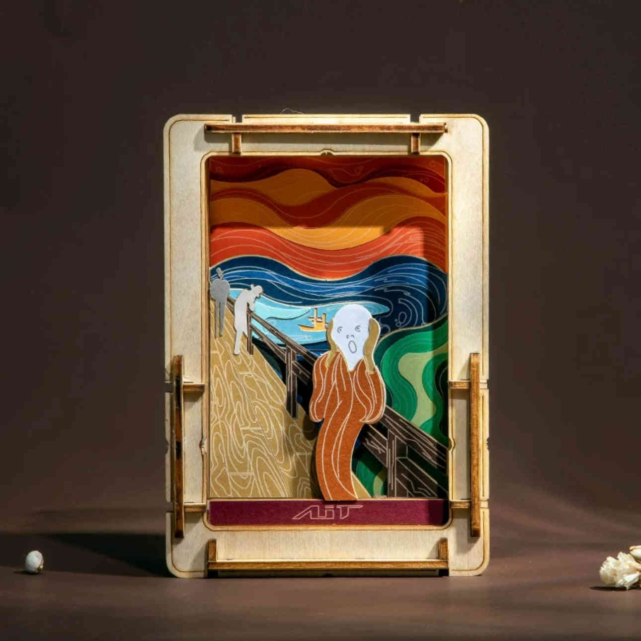 DIY Wooden Jigsaw Puzzle - The Scream Art Frame for Home Decoration & Gift