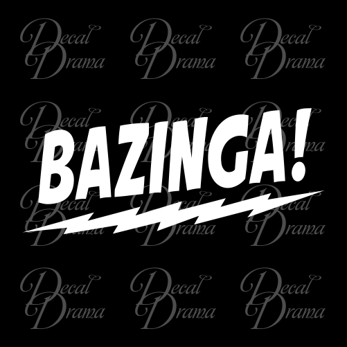 Bazinga! Sheldon Cooper The Big Bang Theory Fan Art Vinyl Car/Laptop Decal