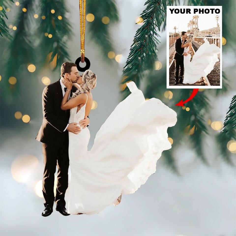 Personalized Photo Mica Ornament - Custom Keepsake Gift for Couples & Weddings
