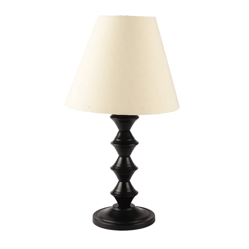BTR CRAFTS Modern Metal Table Lamp With Conical Cotton Shade