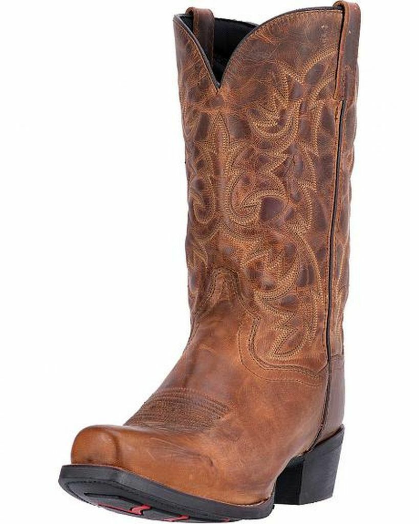 Laredo Men's Western Boot Distressed Tan Square Toe - 68442