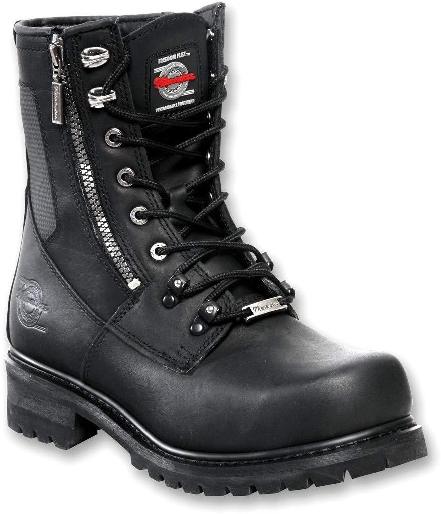 Milwaukee Motorcycle Clothing Company Trooper Leather Mens Motorcycle Boots - Black, Size 10D