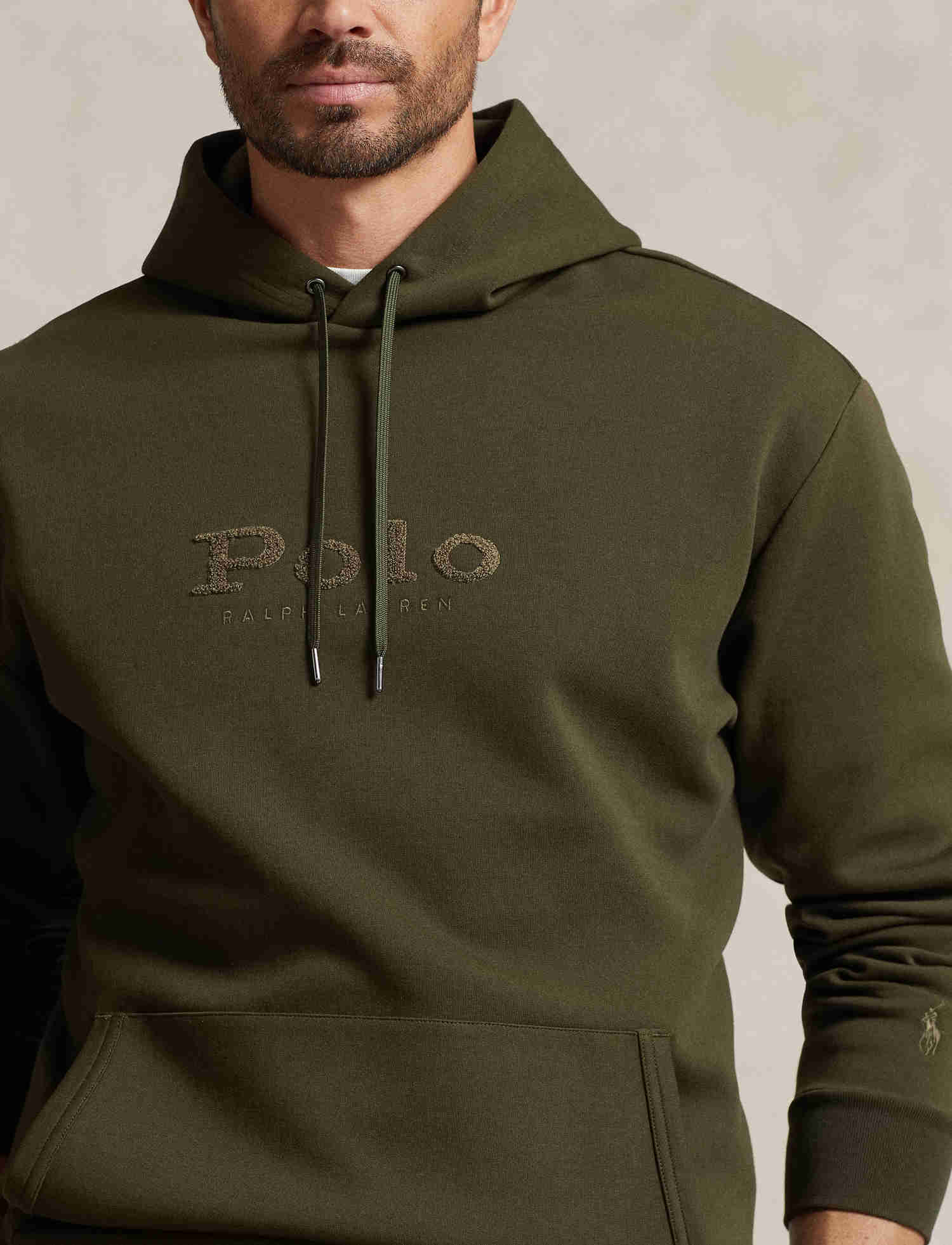 Polo Ralph Lauren Big & Tall Hoodie - Double Knit Tech - Olive