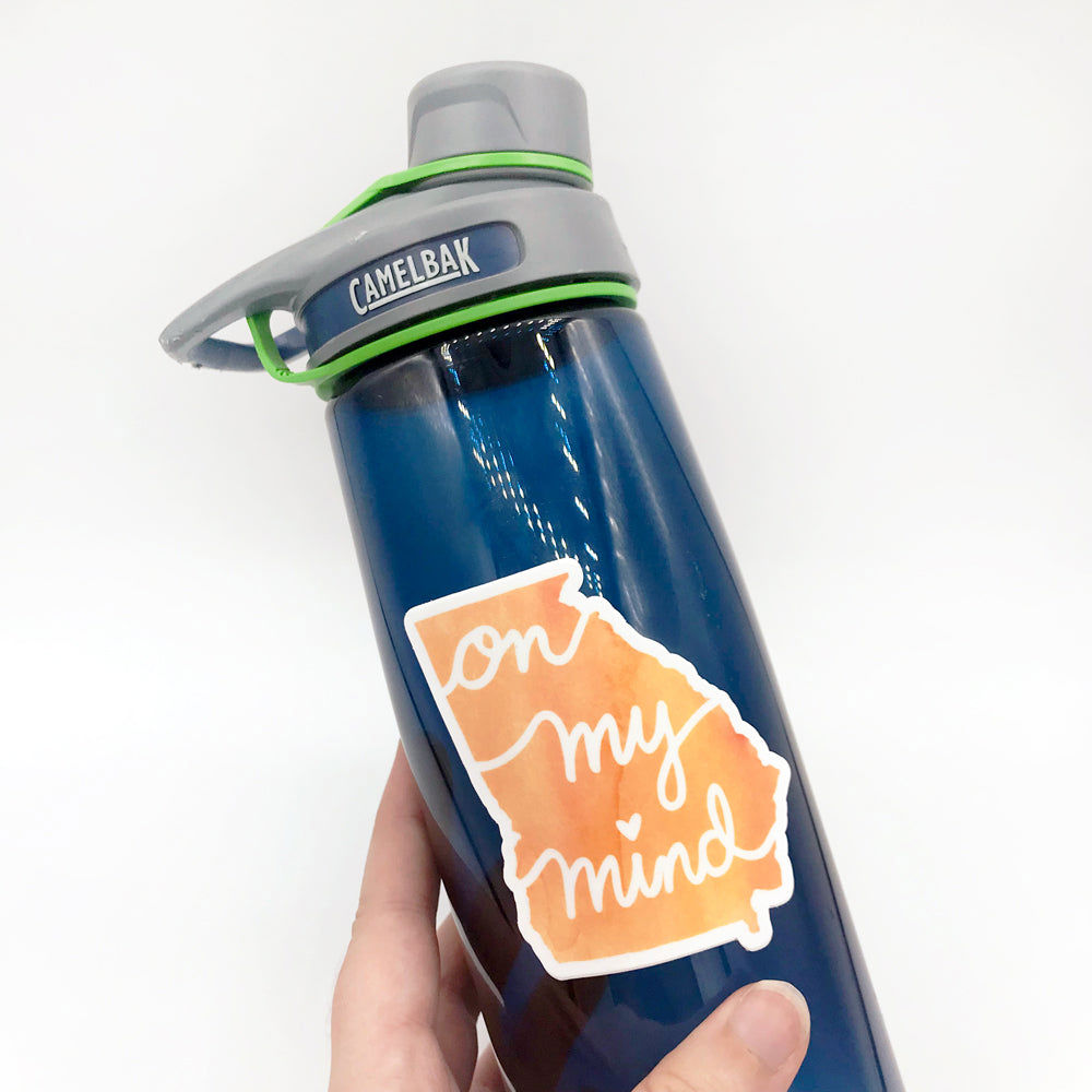 Georgia On My Mind Vinyl Sticker - Waterproof & Scratch Resistant
