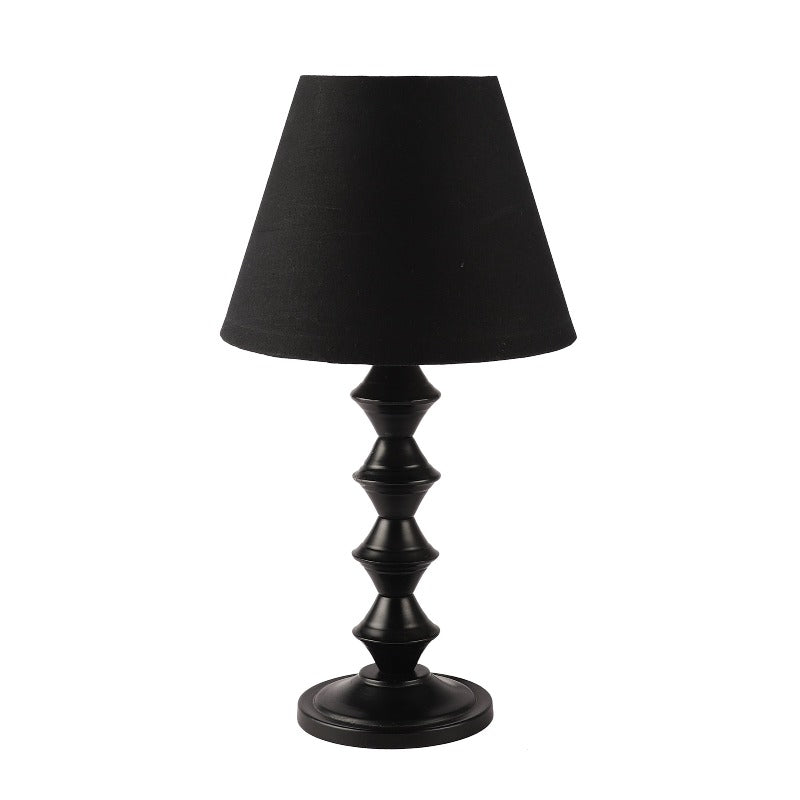 BTR CRAFTS Modern Metal Table Lamp With Conical Cotton Shade