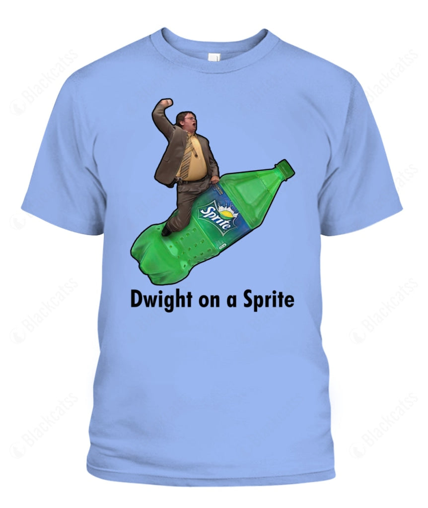 Dwight On A Sprite Custom Graphic Apparel - Unisex Cotton T-Shirt
