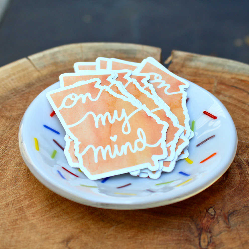 Georgia On My Mind Vinyl Sticker - Waterproof & Scratch Resistant