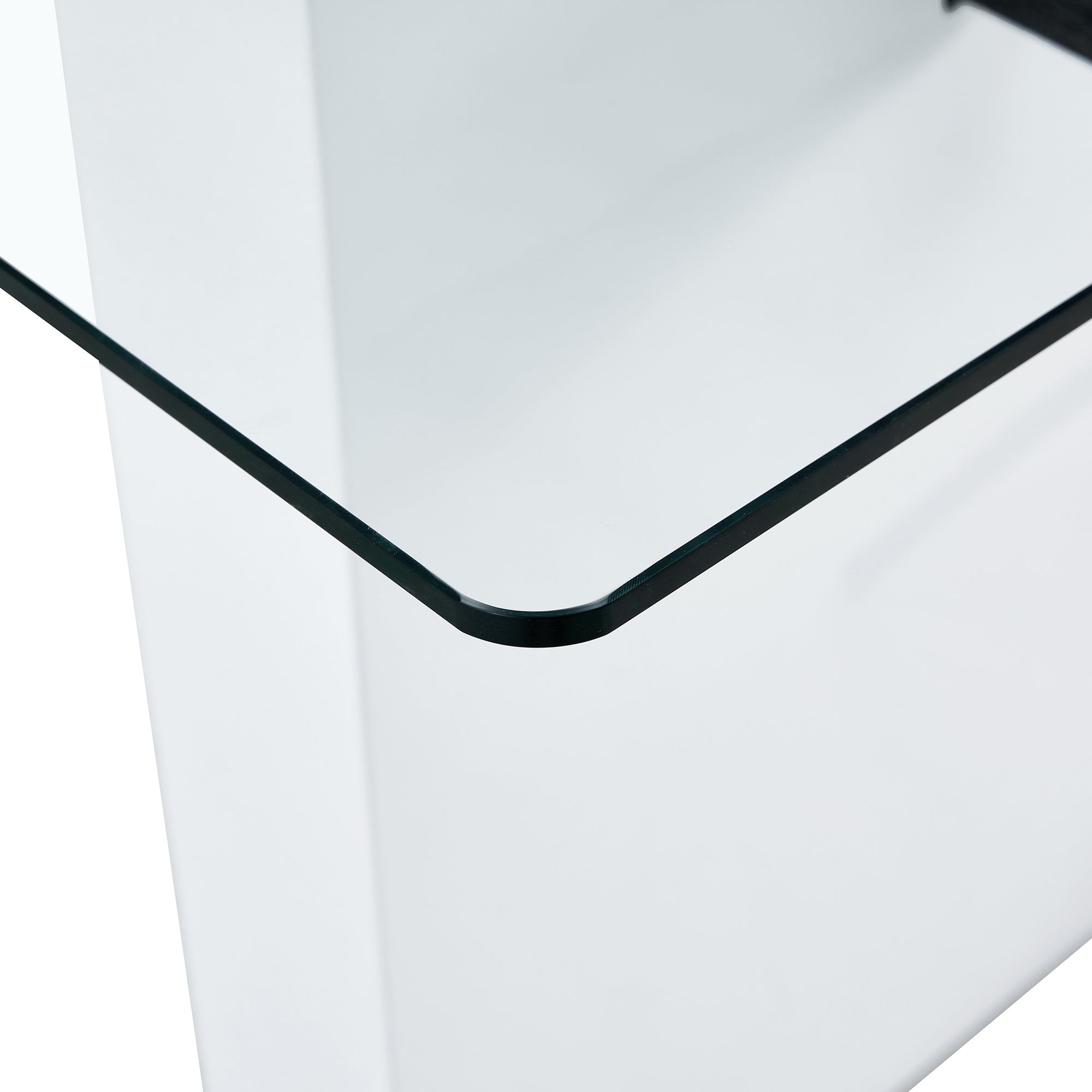 Large Modern Simple Rectangular Glass Dining Table for 6-8 People