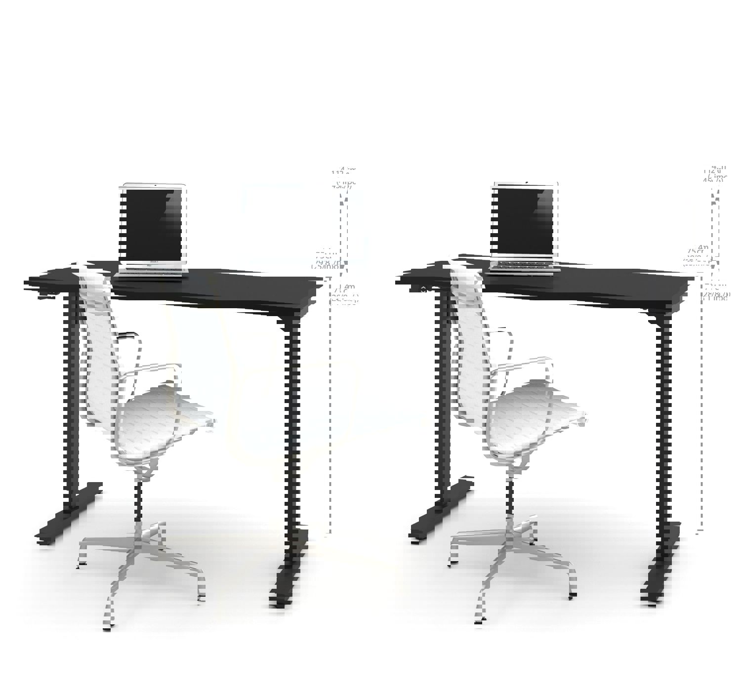 Black 60 Office Desk with Electronic Height Adjustment (28-45 inches)
