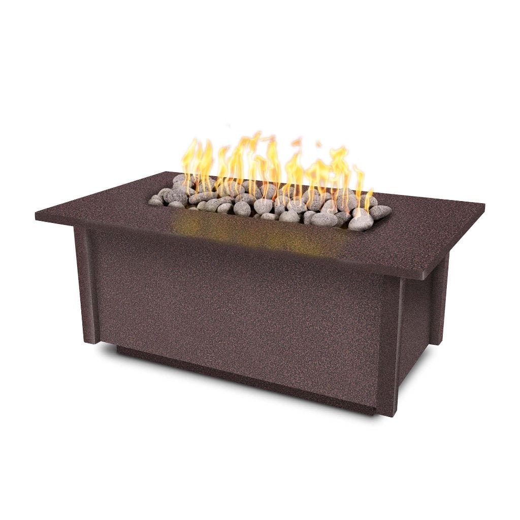 The Outdoor Plus 60 Salinas Powder Coated Steel Rectangle Fire Pit Table