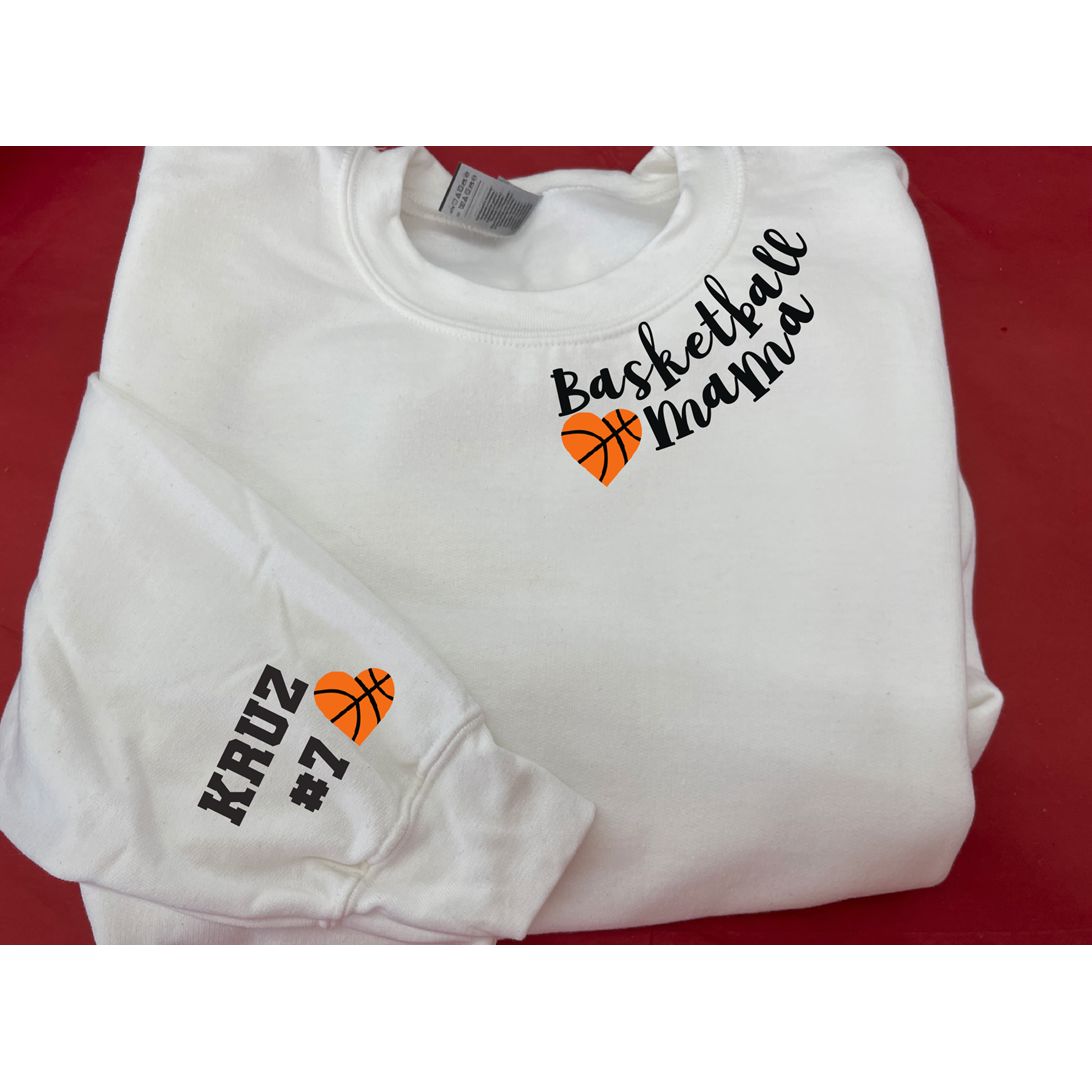 Basketball Mama Custom Sweatshirt - Long Sleeve Tee or Hoodie