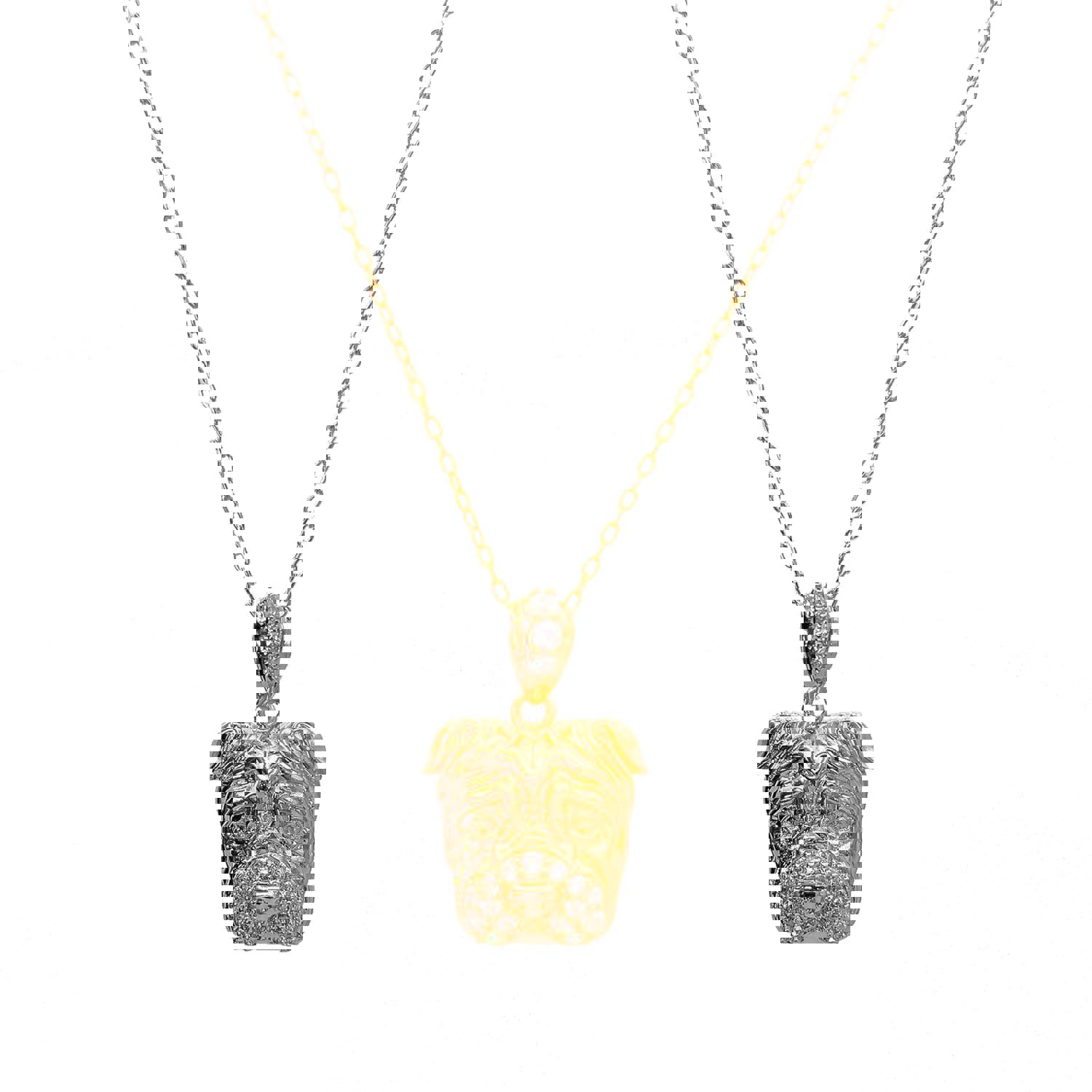 The Bulldog Necklace - 14k Gold Filled & CZ Pendant