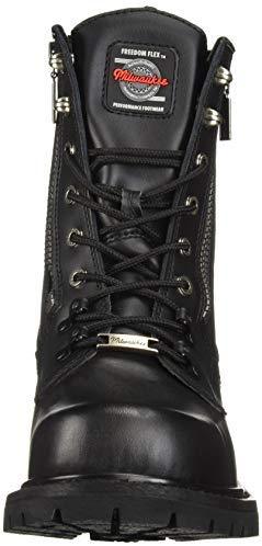 Milwaukee Motorcycle Clothing Company Trooper Leather Mens Motorcycle Boots - Black, Size 10D