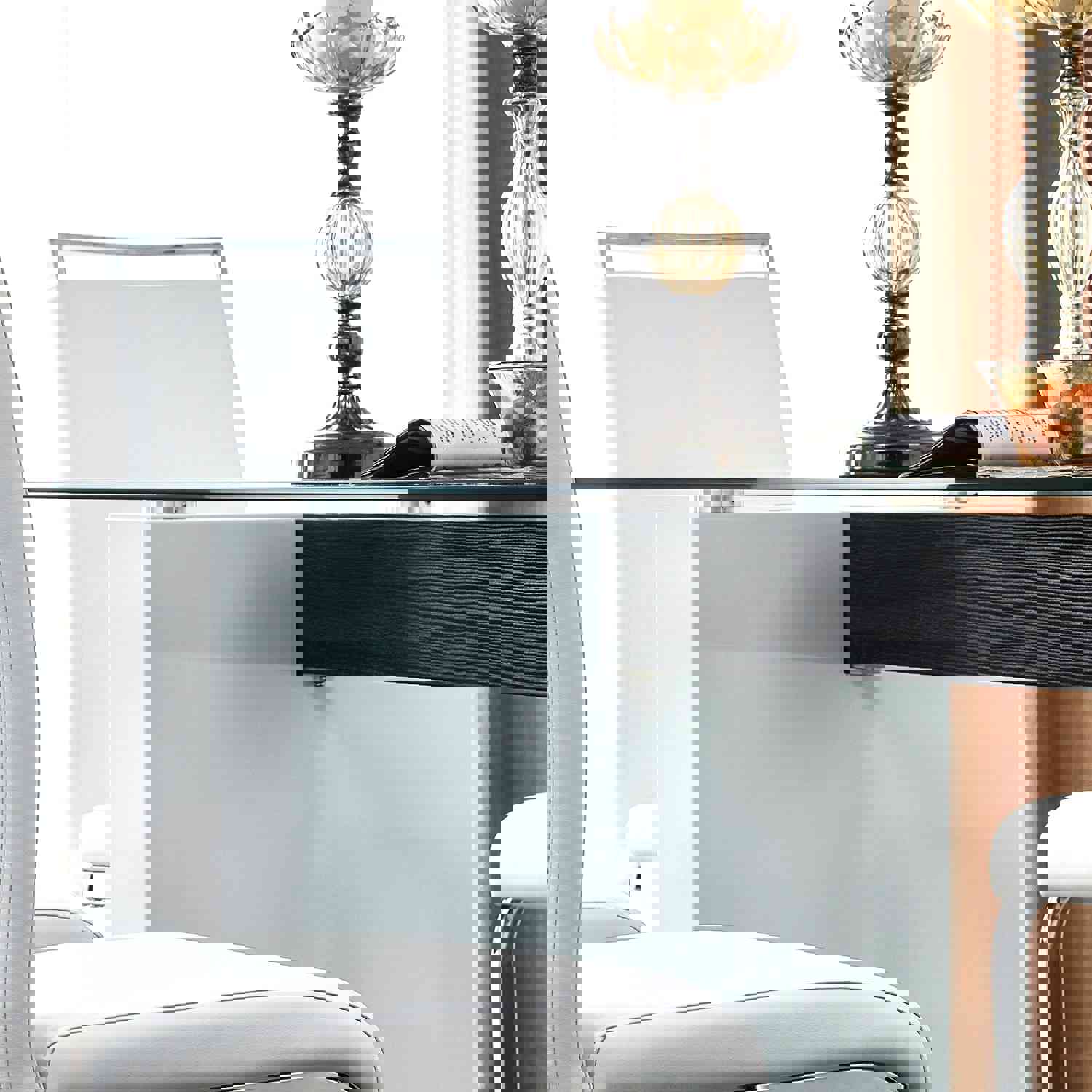 Large Modern Simple Rectangular Glass Dining Table for 6-8 People