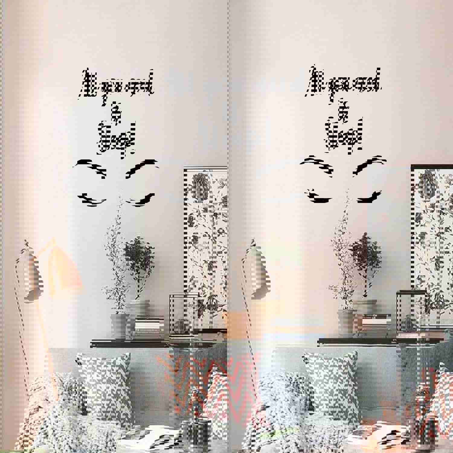 Inspirational Quote Vinyl Wall Sticker Decal - All You Need Is Sleep