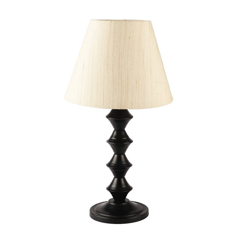 BTR CRAFTS Modern Metal Table Lamp With Conical Cotton Shade