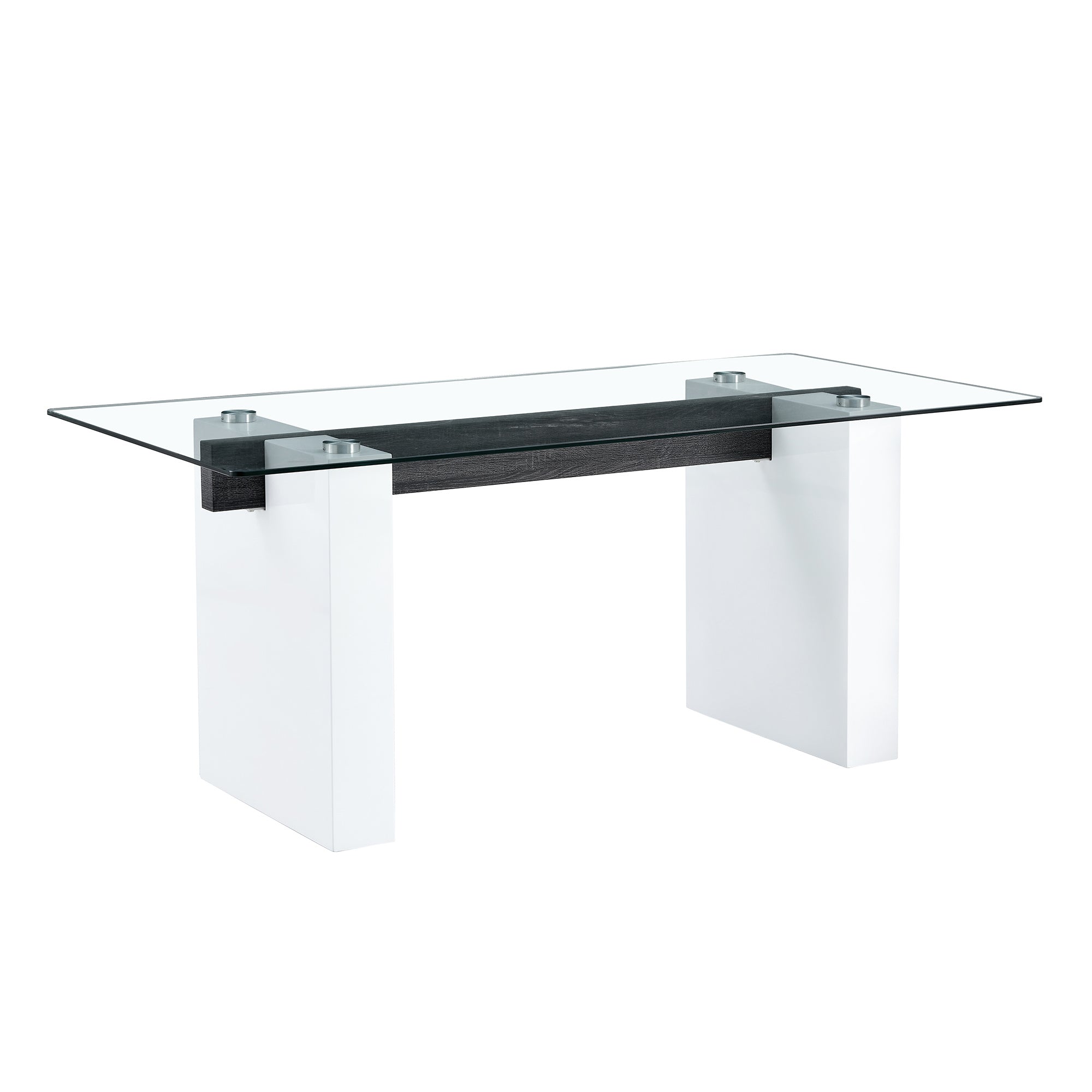 Large Modern Simple Rectangular Glass Dining Table for 6-8 People