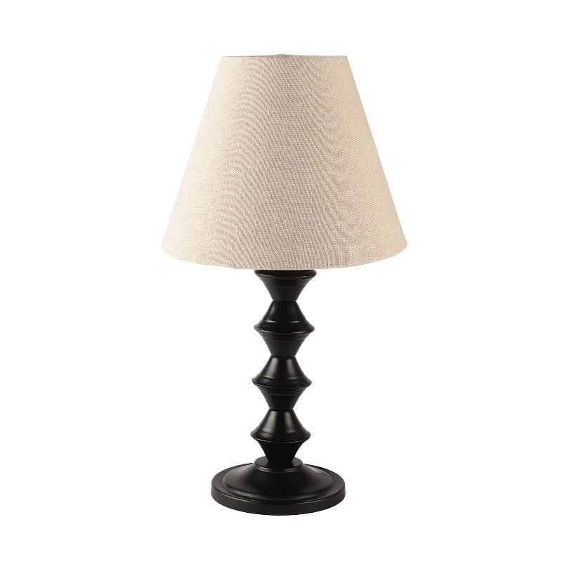 BTR CRAFTS Modern Metal Table Lamp With Conical Cotton Shade