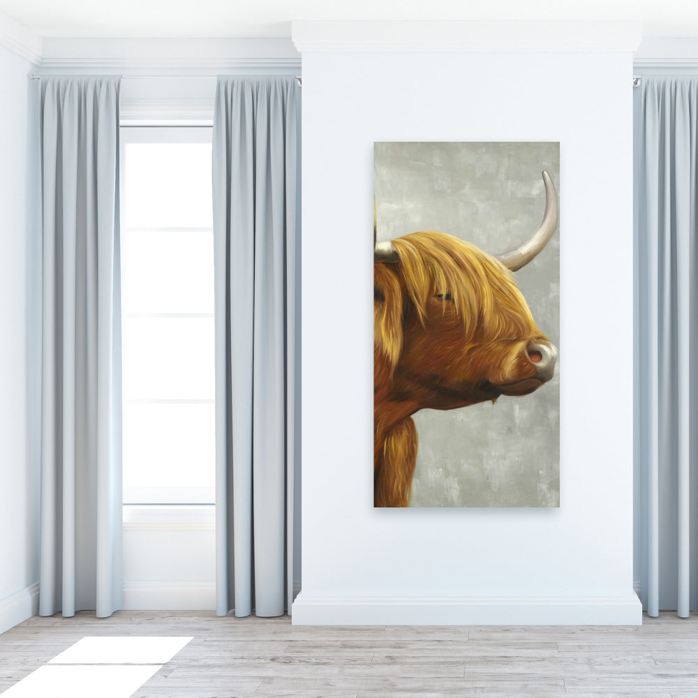Beautiful Highland Cattle Fine Art Gallery Wrapped Canvas 36x36