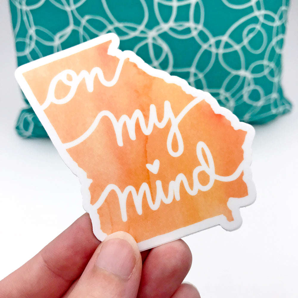 Georgia On My Mind Vinyl Sticker - Waterproof & Scratch Resistant