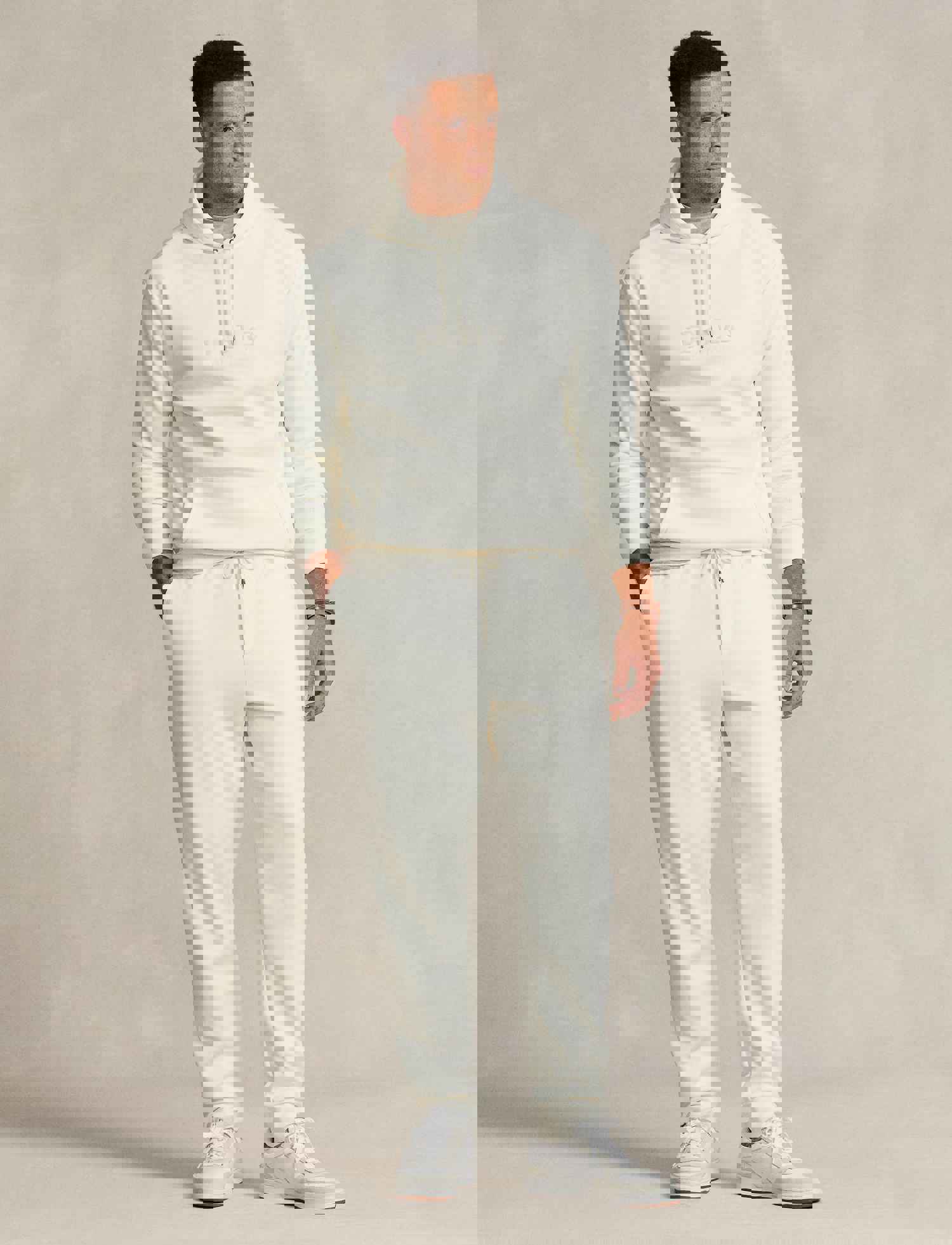 Polo Ralph Lauren Big & Tall Hoodie - Double Knit Tech - Cream