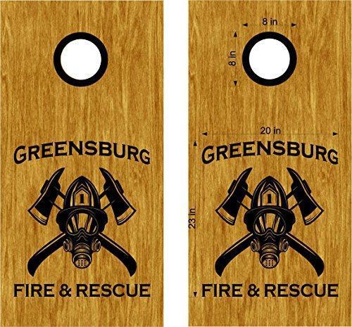 Cornhole Boards Decals Fireman Fire Fighter Department Stickers