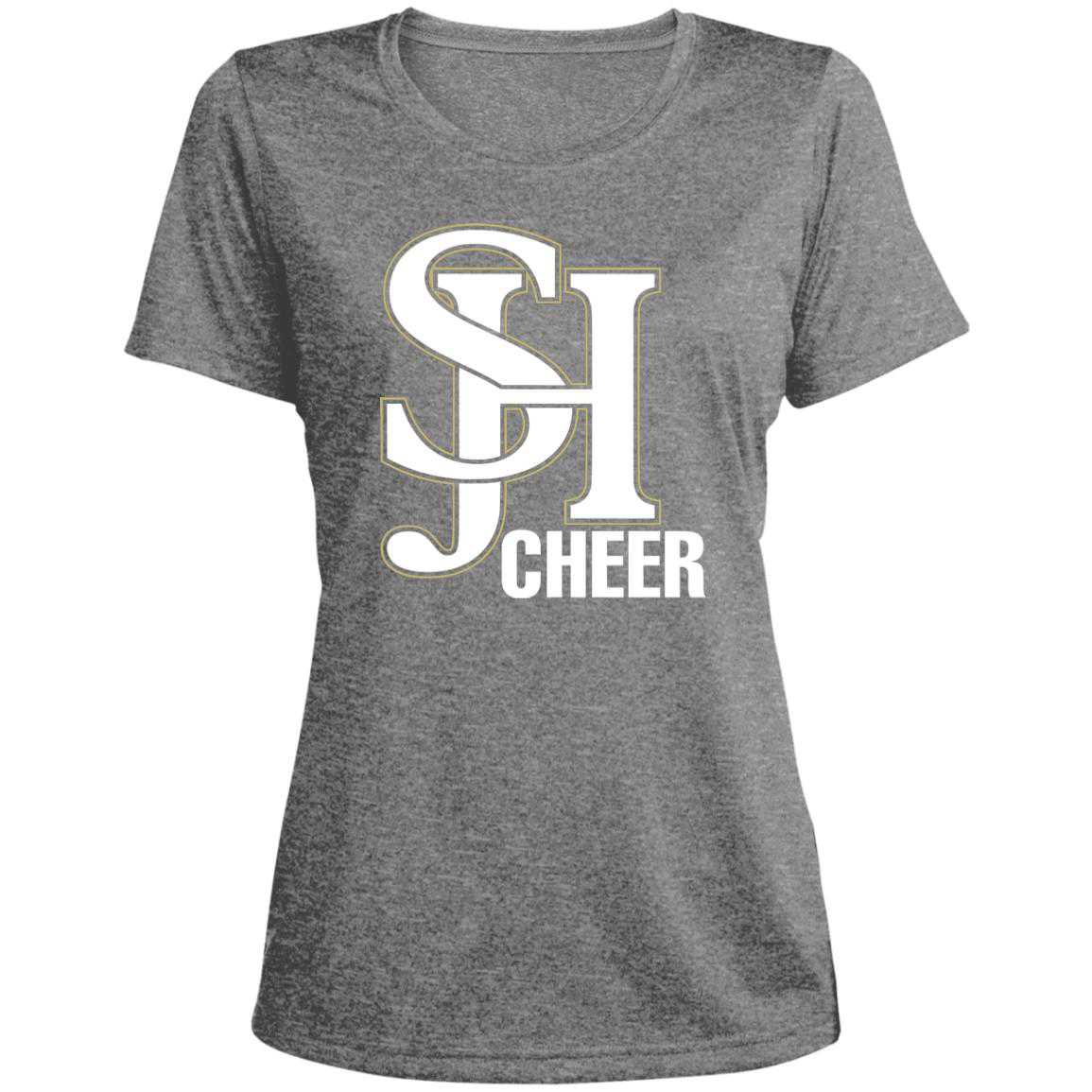 Sport-Tek Ladies Heather Scoop Neck Performance Tee (LST360) - SJH Cheer