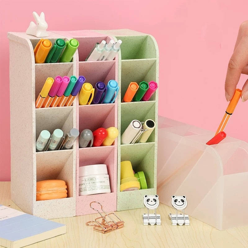 Sharkbang Kawaii Large Capacity Desk Pen Holder Pencil Makeup Storage