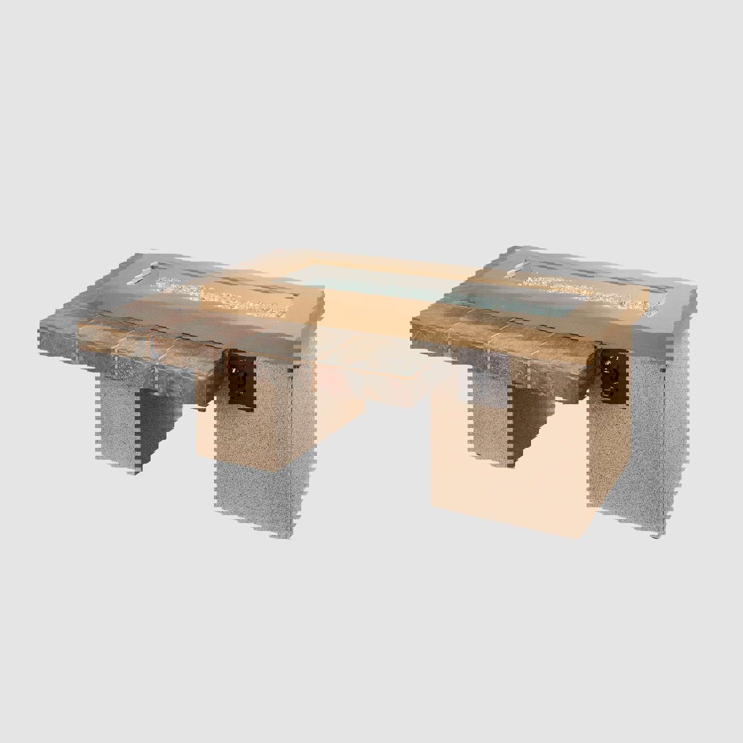 Uptown Brown Linear Gas Fire Pit Table