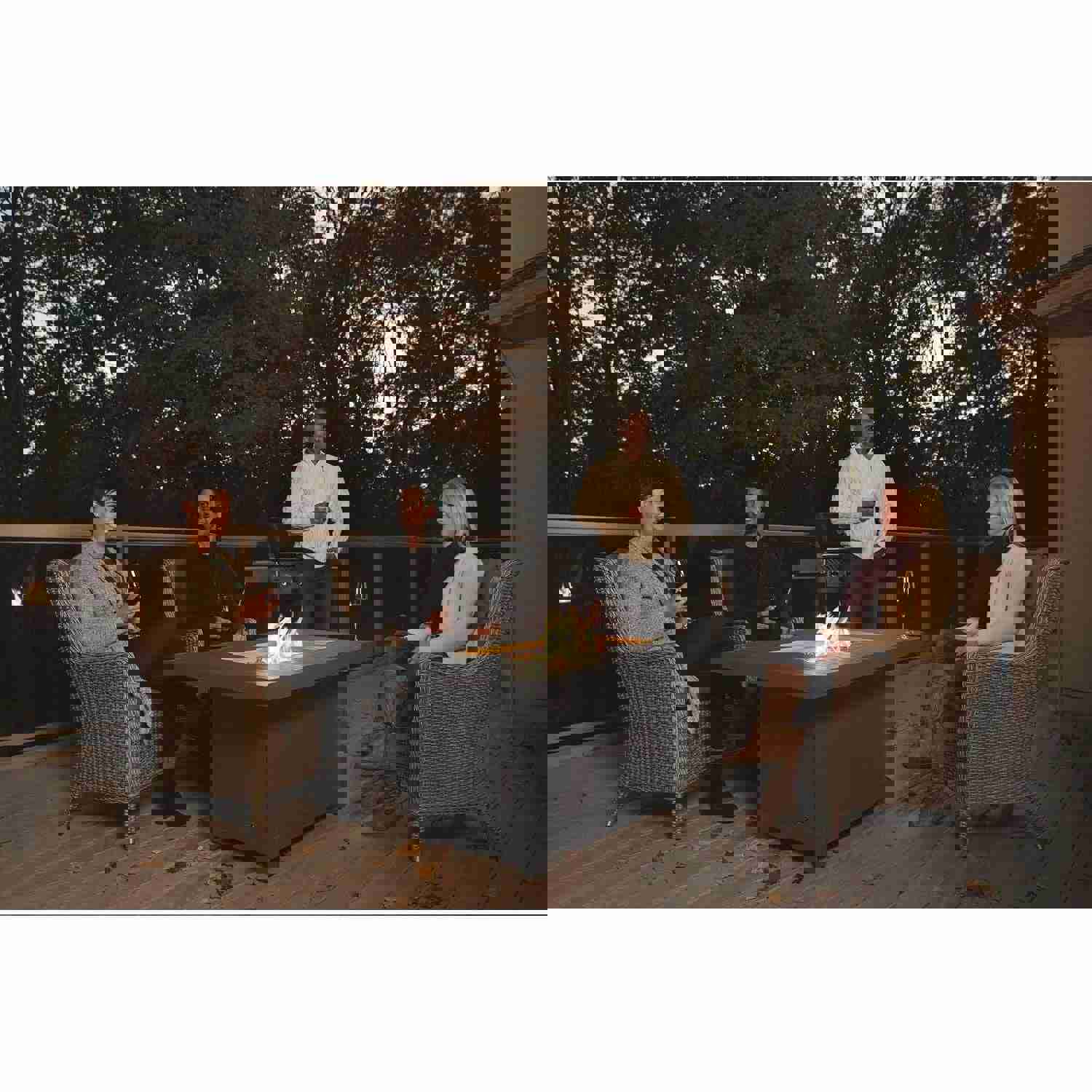 Napoleon Hamptons Square Propane Patioflame Fire Pit Table