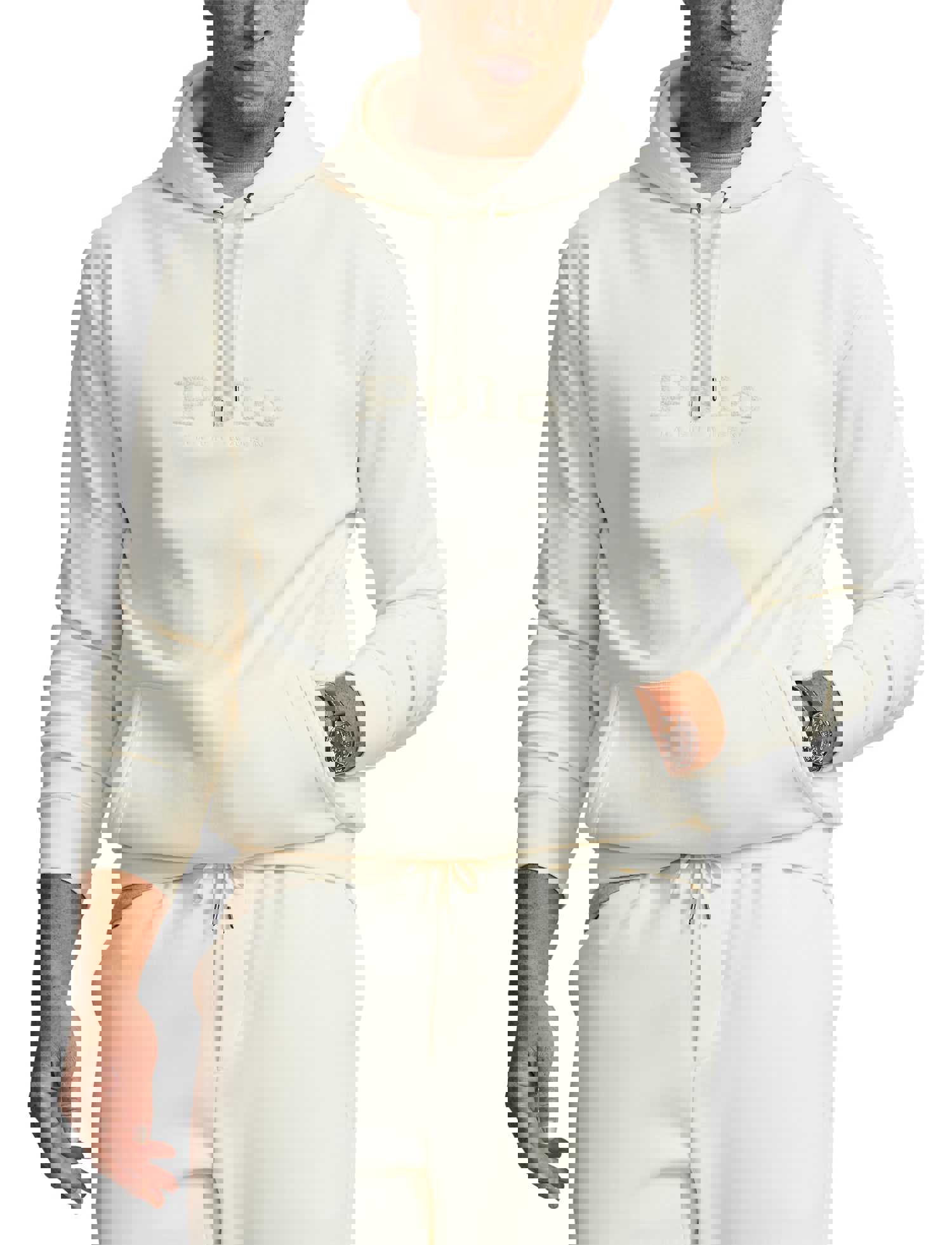 Polo Ralph Lauren Big & Tall Hoodie - Double Knit Tech - Cream