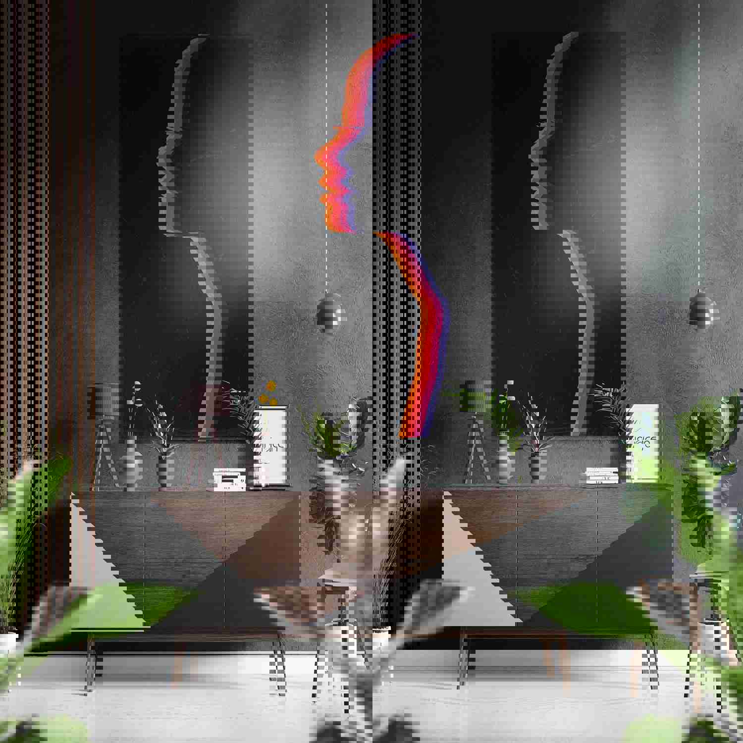 Shadows Brushed Aluminium Dibond Wall Art