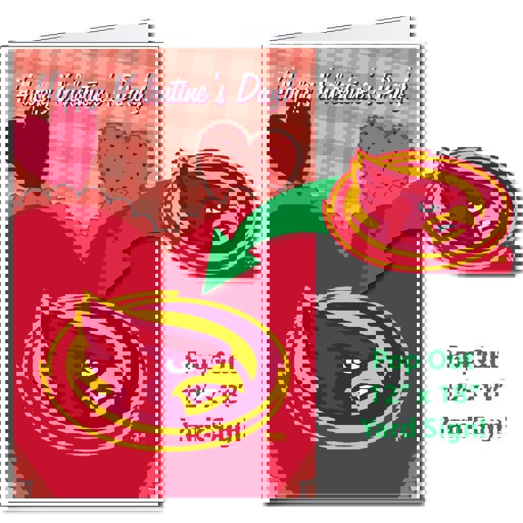 2x3 Huge Iowa State University Valentines Day Card & Yard Sign