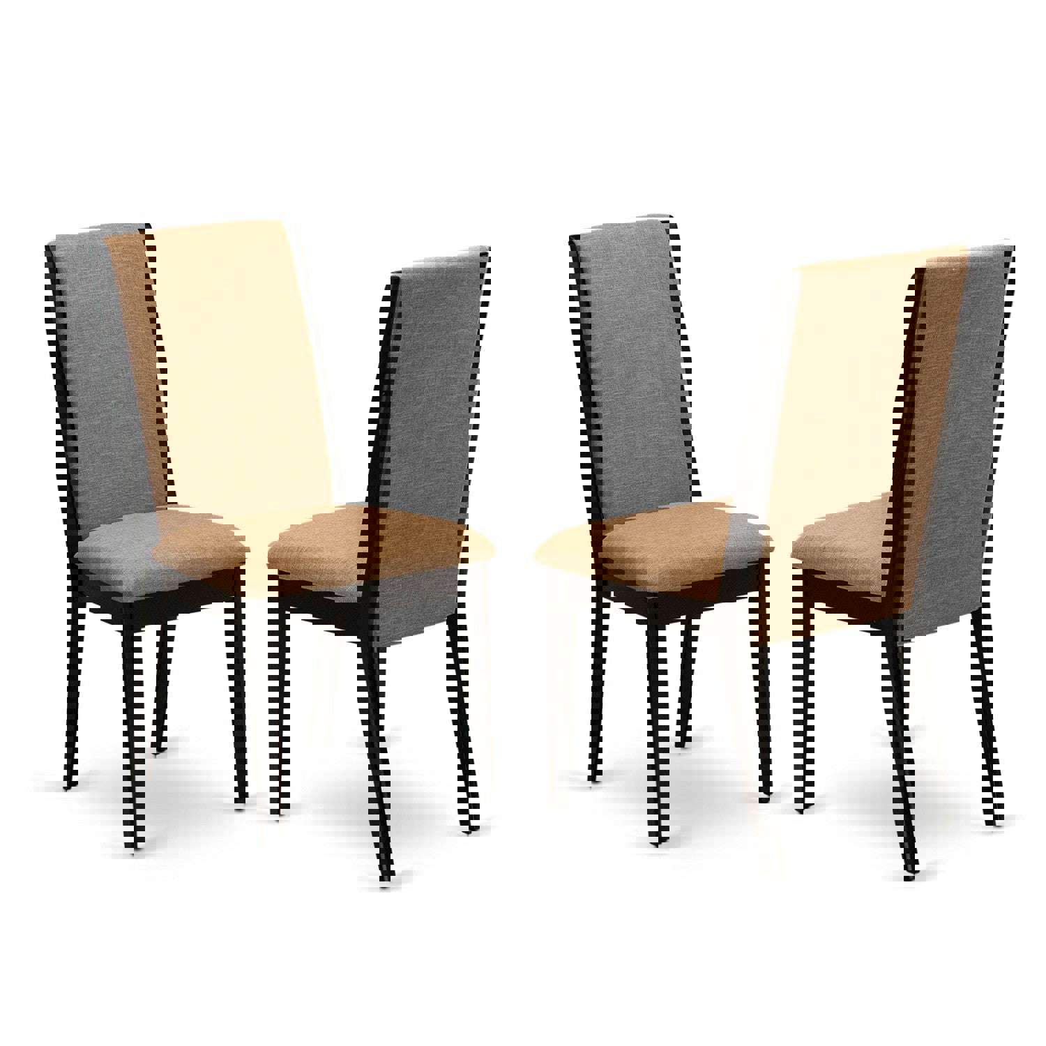 East West Furniture 7-Piece Dining Set with Rectangle Table and 6 Upholstered Chairs