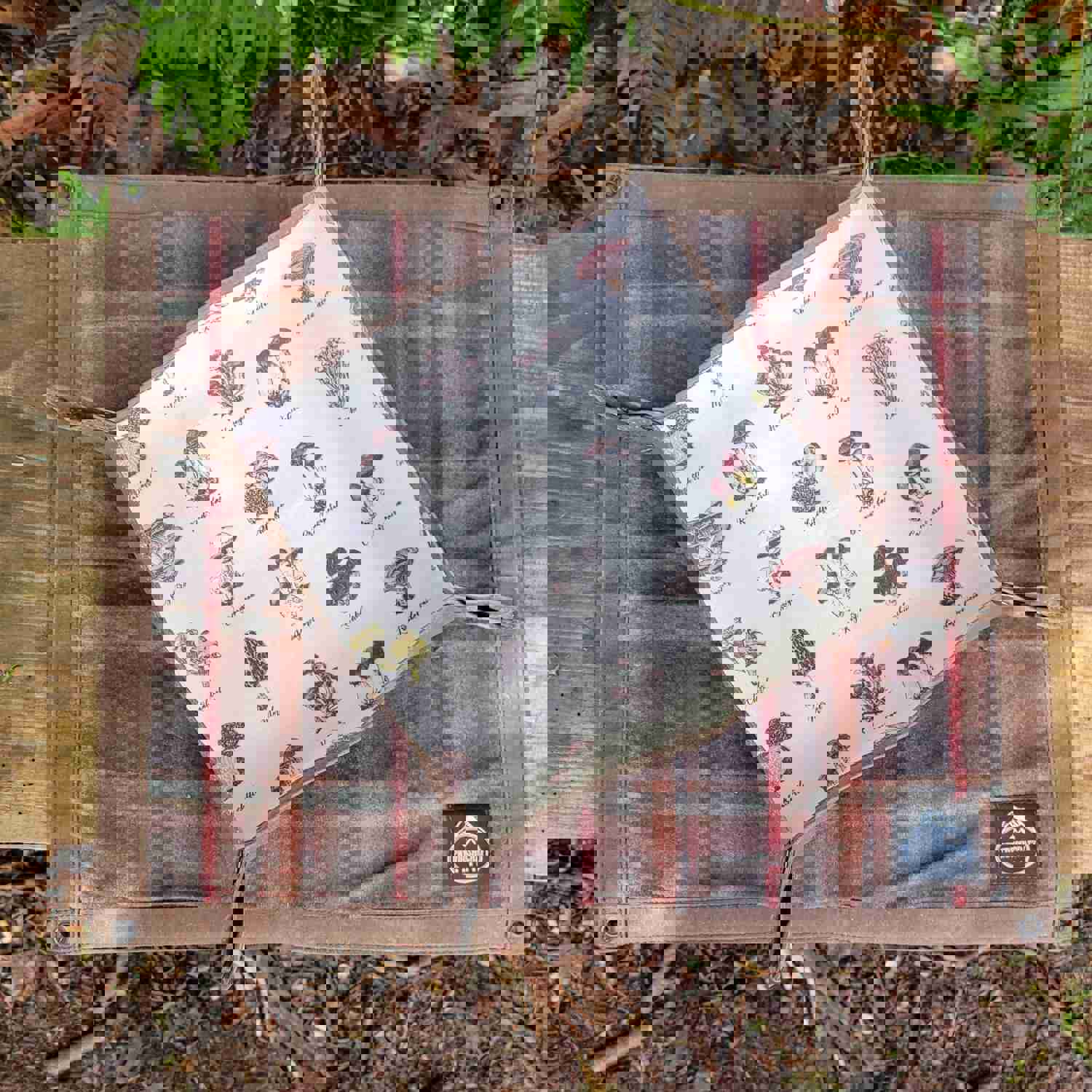 Redwood Deluxe XL Waxed Canvas Collapsible Travel Tray & Kneeling Pad