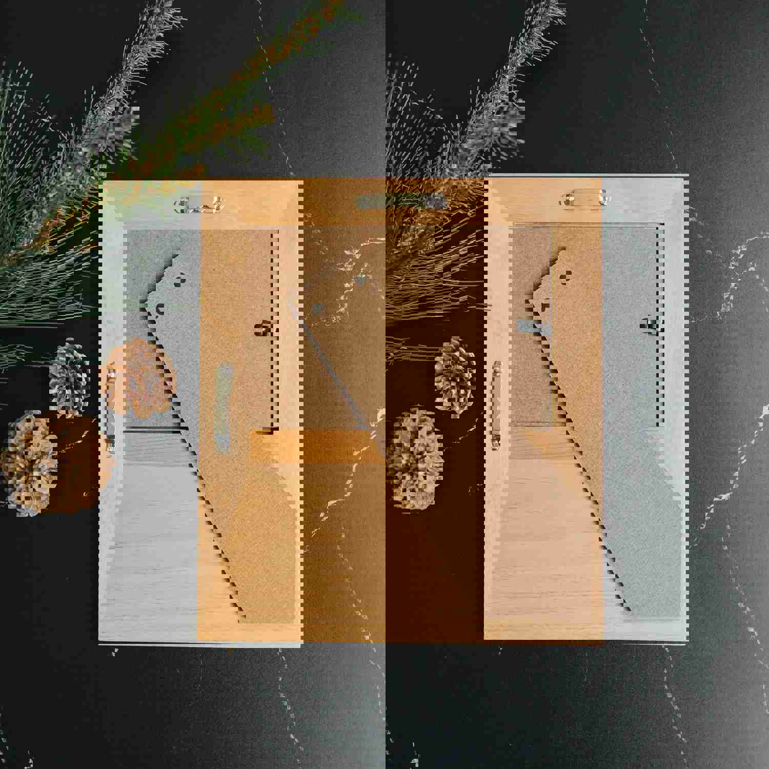 Mr & Mrs Personalized Wood Photo Frame - Custom Wedding & Anniversary Gift