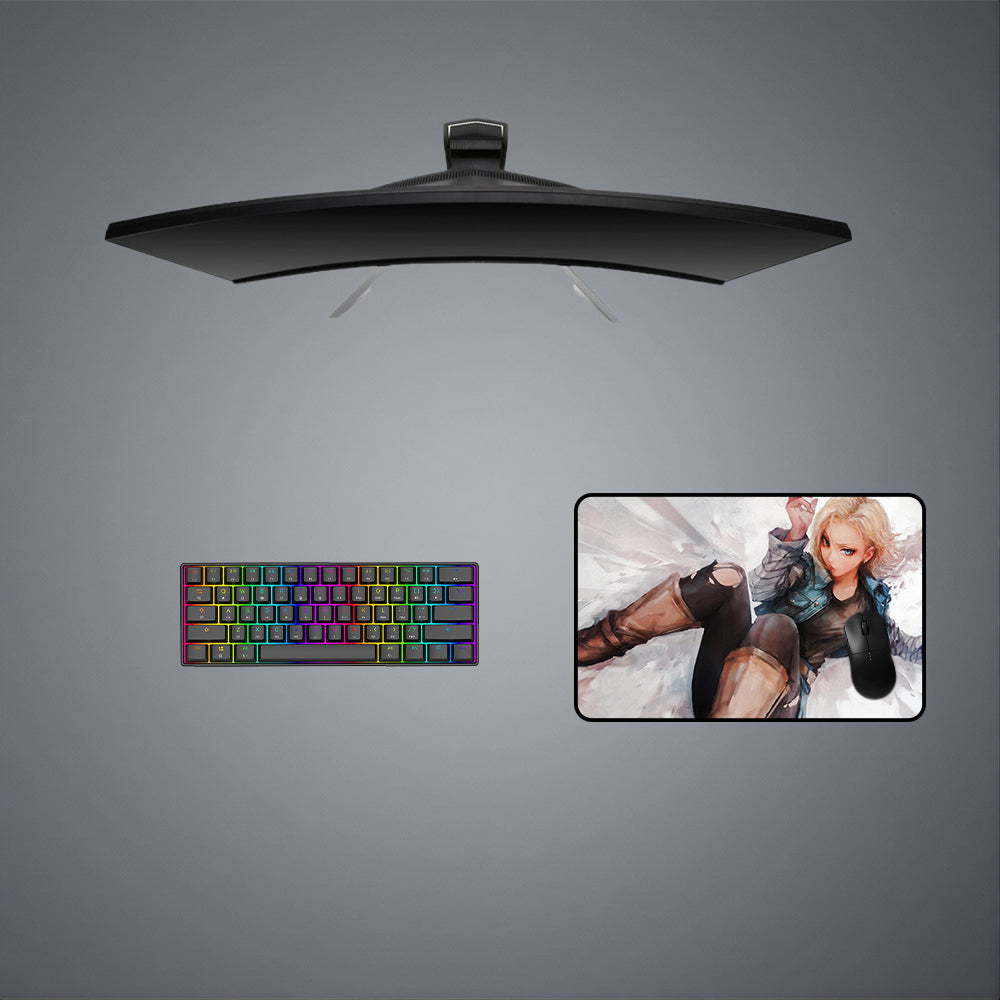 Dragon Ball C-18 Design Gaming Mouse Pad - M-XXL Size for Enhanced Accuracy