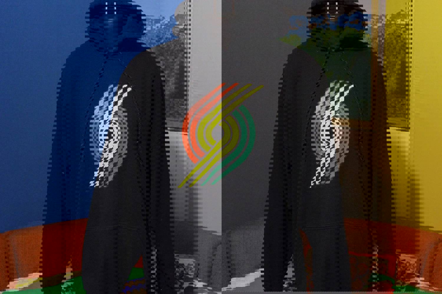 Unique Portland Trailblazers Rasta Jamaican Logo Hoodie - XL