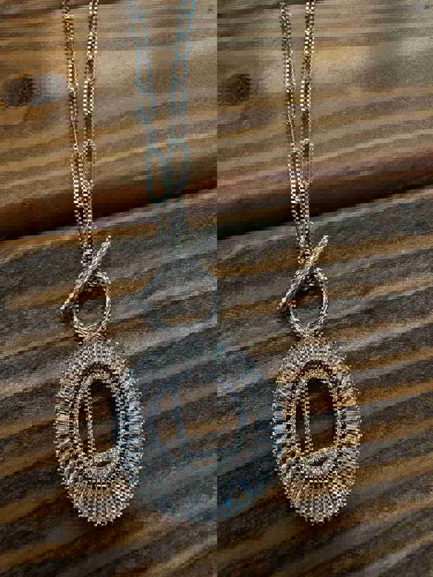 Paperclip Chain Radiant Initial Necklace - Elegant Silver or Gold Design